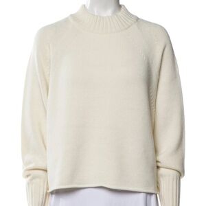 Naked Cashmere NEW Mock Neck Sweater White Ecru luxury